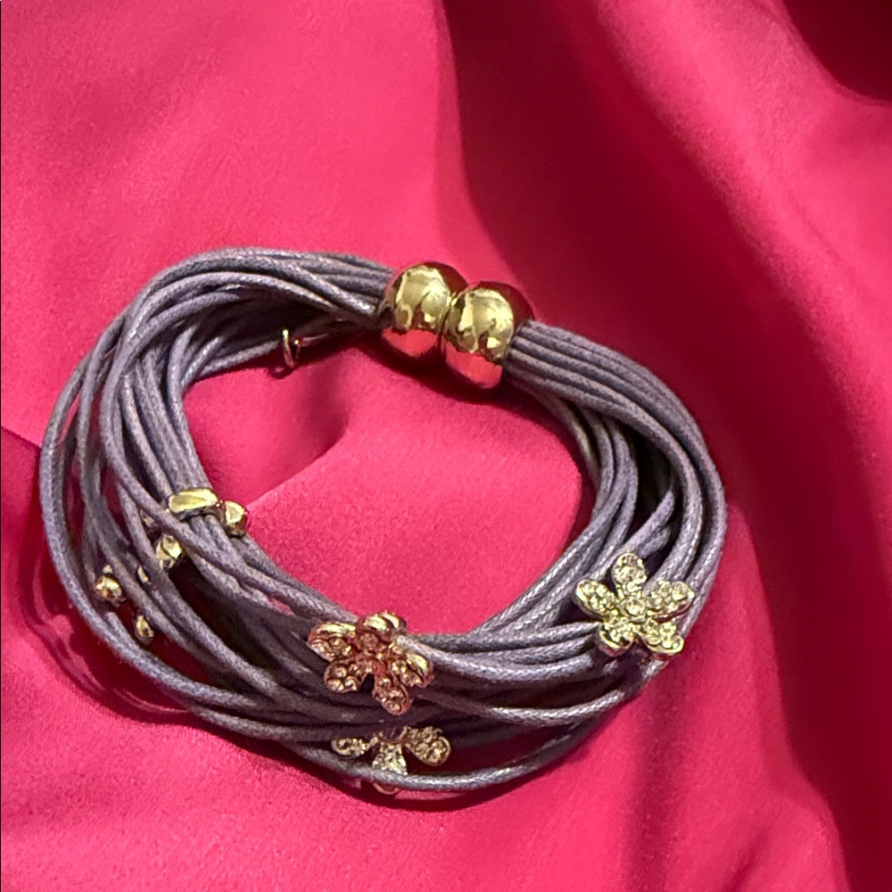 Saach Gold and Purple Women's Bracelet